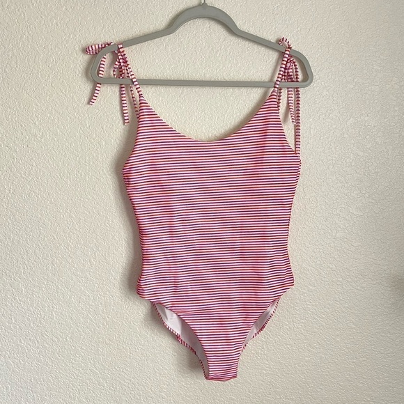Onia Ginny Poppy Striped One Piece Swimsuit L Multicolor - Picture 3 of 9